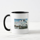 Aussicht auf die Timberline Lodge, Mt Hood im Wint Tasse (Links)