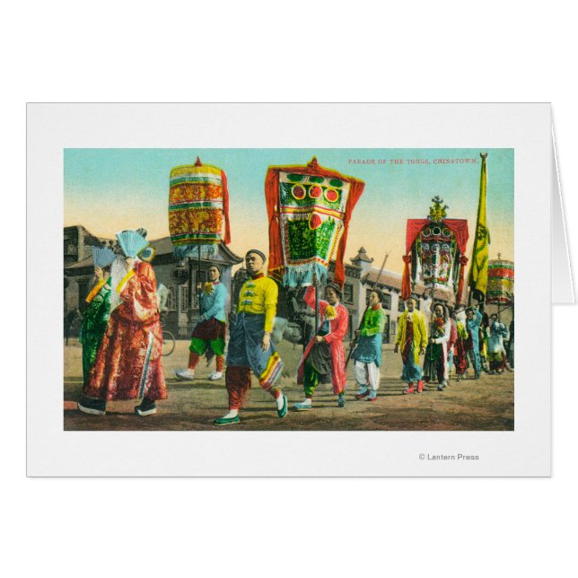 Aussicht auf die Tongs-Parade, Chinatown (Vorderseite (Horizontal))