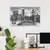 Aussicht auf die Tore am Eingang zum Arsenal Poster (Heimbüro)