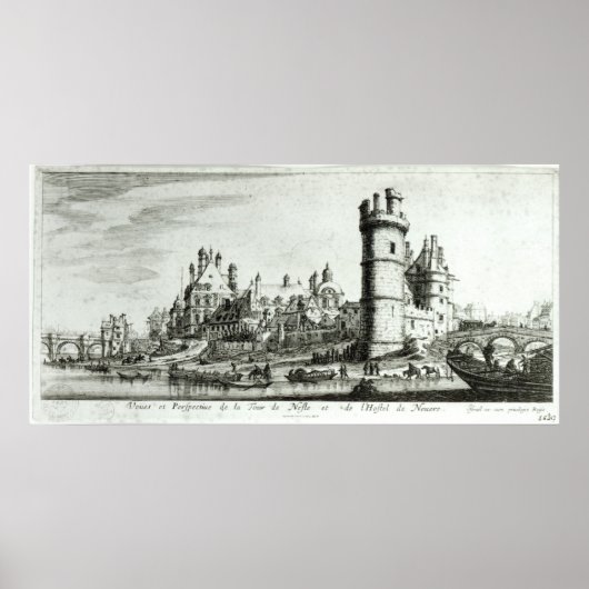 Aussicht auf die Tour de Nesle Poster (Vorne)