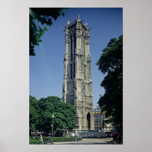 Aussicht auf die Tour Saint-Jacques, 1508-22 Poster (Vorne)