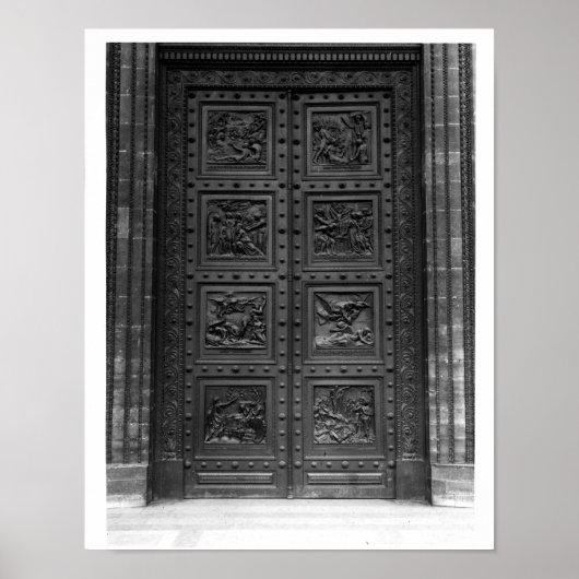 Aussicht auf die Tür von La Madeleine Poster (Vorne)