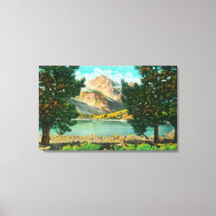 Aussicht auf die Twin Seen bei Bridgeport Leinwanddruck