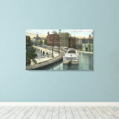 Aussicht auf die über das Aquädukt fahrenden Kanal Leinwanddruck (Insitu (Holzboden))