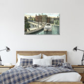 Aussicht auf die über das Aquädukt fahrenden Kanal Leinwanddruck (Insitu (Schlafzimmer))