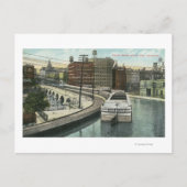 Aussicht auf die über das Aquädukt fahrenden Kanal Postkarte (Vorderseite)