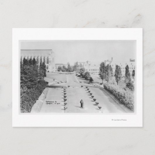 Aussicht auf die Universität WA Campus Eintritt Postkarte (Vorderseite)