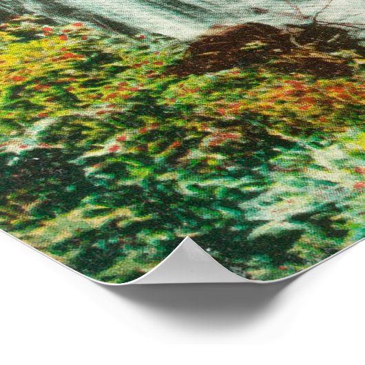 Aussicht auf die Unteren FälleShasta Springs, CA Poster (Ecke)