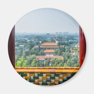 Aussicht auf die verbotene Stadt von Jing Shan Magnet