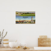 Aussicht auf die Villa Dana Poster (Küche)