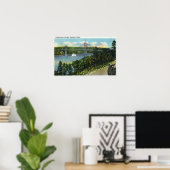 Aussicht auf die Waldo-Hancock-Brücke Poster (Heimbüro)