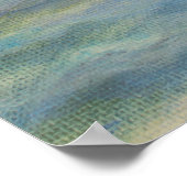 Aussicht auf die Wanderbrücke vom See Poster (Ecke)