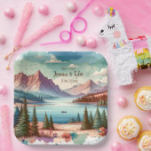 Aussicht auf die Wasserfarben Pappteller (Party)