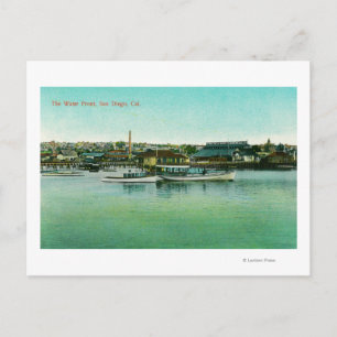 Aussicht auf die Wasserfront San Diego, CA Postkarte
