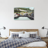 Aussicht auf die Wasserfront und die StadtDouglass Leinwanddruck (Insitu (Schlafzimmer))