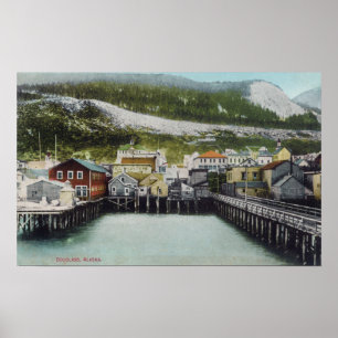 Aussicht auf die Wasserfront und die StadtDouglass Poster