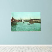 Aussicht auf die Water FrontRedwood City, CA Leinwanddruck (Insitu (Holzboden))