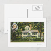 Aussicht auf die Wayside Residence von Hawthorne Postkarte (Vorne/Hinten)