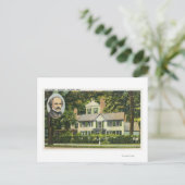 Aussicht auf die Wayside Residence von Hawthorne Postkarte (Stehend Vorderseite)