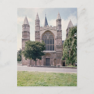 Aussicht auf die Westfront der Rochester Kathedral Postkarte