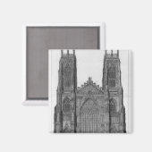 Aussicht auf die Westfront der Yorker Kathedrale Magnet (Vorderseite/Rückseite)