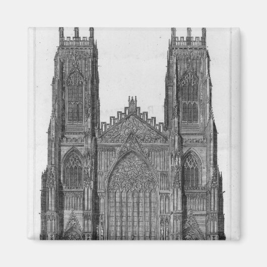 Aussicht auf die Westfront der Yorker Kathedrale Magnet (Vorne)