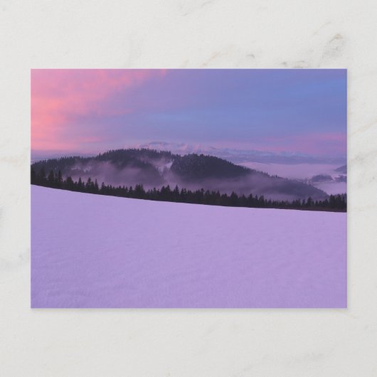 Aussicht auf die Wintertatra Postkarte (Vorderseite)