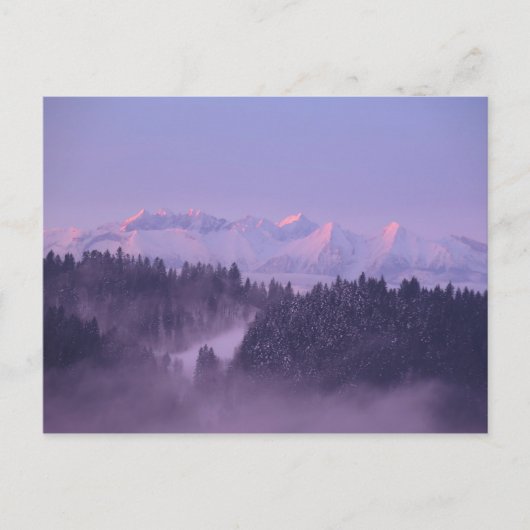 Aussicht auf die Wintertatra Postkarte (Vorderseite)