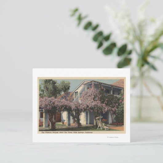 Aussicht auf die Wisteria Pergola, Oasis Hotel Postkarte (Stehend Vorderseite)