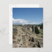 Aussicht auf die zerstörte Stadt Postkarte (Vorne/Hinten)