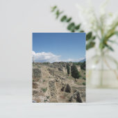 Aussicht auf die zerstörte Stadt Postkarte (Stehend Vorderseite)