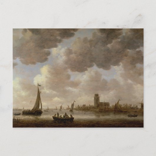 Aussicht auf Dordrecht Downstream von der Grote Ke Postkarte (Vorderseite)