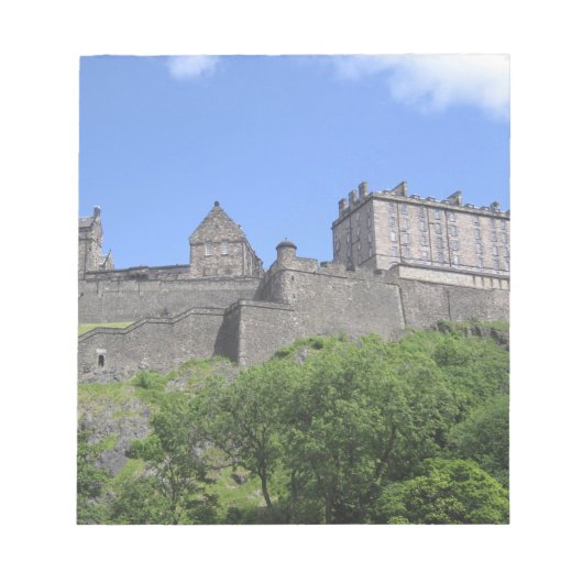 Aussicht auf Edinburgh Castle, Edinburgh, Schottla Notizblock (Vorderseite)
