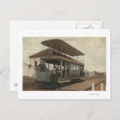 Aussicht auf ein Doppeldeckerkabel Postkarte (Vorne/Hinten)