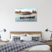 Aussicht auf ein Hausboot am See Leinwanddruck (Insitu (Schlafzimmer))