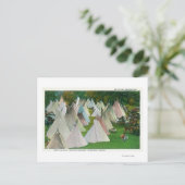 Aussicht auf ein indisches Dorf und Pendleton Postkarte (Stehend Vorderseite)