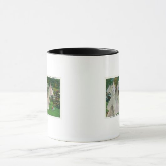 Aussicht auf ein indisches Dorf und Pendleton Tasse (Zentrum)