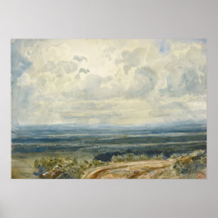 Aussicht auf ein Tal in der Normandie (ca. 1825-18 Poster
