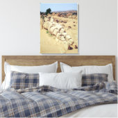 Aussicht auf eine der gigantischen Telemon-Statuen Leinwanddruck (Insitu (Schlafzimmer))