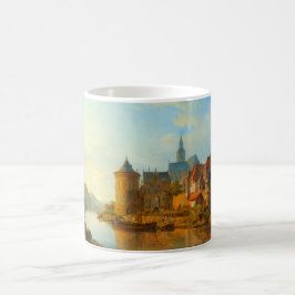 Aussicht auf eine holländische Stadt am Rhein Kaffeetasse
