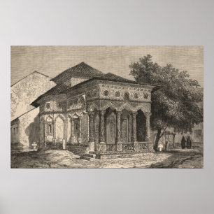 Aussicht auf eine Kirche in Bukarest Poster