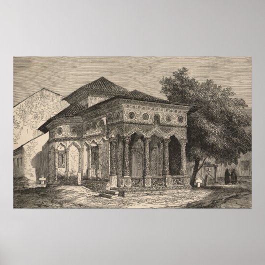 Aussicht auf eine Kirche in Bukarest Poster (Vorne)