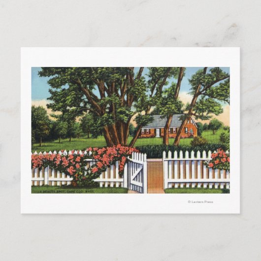 Aussicht auf eine kleine Residenz Postkarte (Vorderseite)