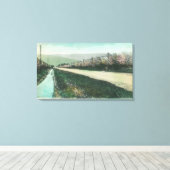 Aussicht auf eine Landstraße während der Springtim Leinwanddruck (Insitu (Holzboden))