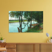 Aussicht auf eine Landung des Bootes auf dem russi Leinwanddruck (Insitu (Wohnzimmer))