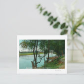 Aussicht auf eine Landung des Bootes auf dem russi Postkarte (Stehend Vorderseite)