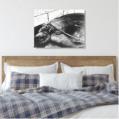 Aussicht auf eine Riesenschildkröte in Gefangensch Leinwanddruck (Insitu (Schlafzimmer))