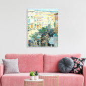 Aussicht auf eine Stadt in Südfrankreich durch Chi Leinwanddruck (Insitu (Wohnzimmer))