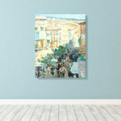 Aussicht auf eine Stadt in Südfrankreich durch Chi Leinwanddruck (Insitu (Holzboden))