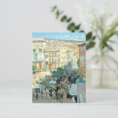 Aussicht auf eine Stadt in Südfrankreich durch Chi Postkarte (Stehend Vorderseite)